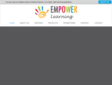 Tablet Screenshot of empower-learning.com